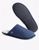 Pantufla Slip-On Acolchada Jaime Azul Índigo Texturizado