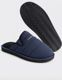 Pantufla Leighton Azul Marino Acolchada Confort Interior Afelpado