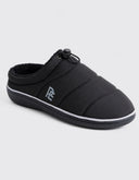 Pantufla Jarvis Negro Acolchada Ajuste Elástico Confort Interior Afelpado
