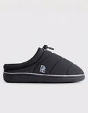 Pantufla Jarvis Negro Acolchada Ajuste Elástico Confort Interior Afelpado