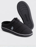 Pantufla Jarvis Negro Acolchada Ajuste Elástico Confort Interior Afelpado