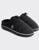 Pantufla Jarvis Negro Acolchada Ajuste Elástico Confort Interior Afelpado