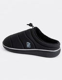 Pantufla Jarvis Negro Acolchada Ajuste Elástico Confort Interior Afelpado