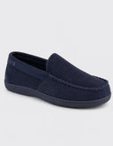 Pantufla Mocasín Slip-On Keon Azul Texturizado