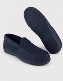 Pantufla Mocasín Slip-On Keon Azul Texturizado