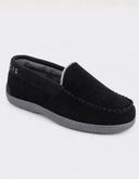 Pantufla Mocasín Slip-On Keon Negro Texturizado