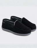 Pantufla Mocasín Slip-On Keon Negro Texturizado