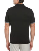 Polo Negro con Tecnología Moisture Wicking y Cuello Tejido