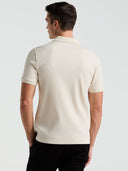 Polo Acanalada Birch con Cremallera