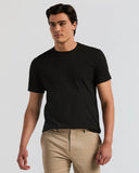 Playera Slim Fit de manga corta con tejido acanalado