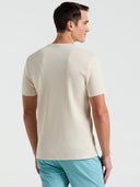 Playera Beige Birch de Algodón con Cuello Redondo Corte Slim