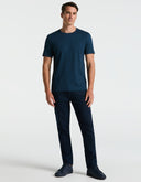 Playera Azul Moonlight Ocean de Algodón con Cuello Redondo