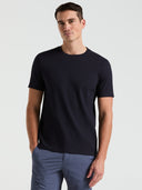 Playera Slim Fit de Manga Corta Dark Sapphire con Cuello Redondo