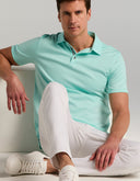 Polo de manga corta con tejido interlock