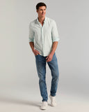 Camisa Slim Fit de manga larga con tejido elástico
