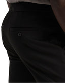 Pantalón Negro Slim Fit con Cintura Elástica y Pierna Estilizada