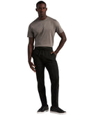Pantalón Negro Slim Fit con Cintura Elástica y Pierna Estilizada