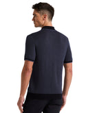 Polo Bi-Color con Cremallera Vintage Indigo