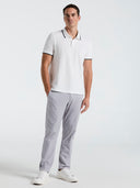 Polo Piqué Blanca de Manga Corta Algodón