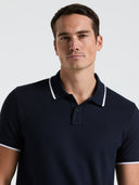 Polo Piqué de Manga Corta Dark Sapphire Algodón