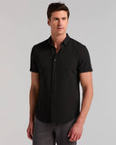 Camisa Slim Fit de manga corta con tejido seersucker