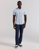 Camisa Slim Fit de manga corta con tejido seersucker