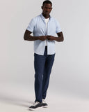 Camisa Slim Fit de manga corta con tejido seersucker