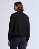 Suéter polo de manga larga con tejido jacquard y 3 botones