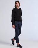 Suéter polo de manga larga con tejido jacquard y 3 botones