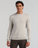 Suéter de cuello redondo con jacquard geométrico