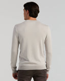 Suéter de cuello redondo con jacquard geométrico