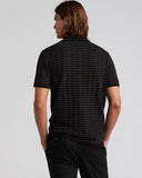 Suéter polo de algodón y modal con jacquard de cuadrícula