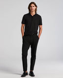 Suéter polo de algodón y modal con jacquard de cuadrícula