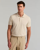 Polo de manga corta con tejido jacquard de textura geométrica