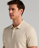 Polo de manga corta con tejido jacquard de textura geométrica