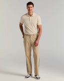 Polo de manga corta con tejido jacquard de textura geométrica