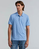 Polo de manga corta con tejido jacquard de textura geométrica
