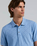Polo de manga corta con tejido jacquard de textura geométrica