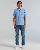 Polo de manga corta con tejido jacquard de textura geométrica