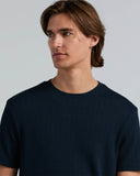 Playera de manga corta con tejido jacquard texturizado