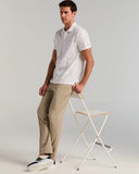 Polo de manga corta con tejido jacquard tonal