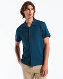 Camisa de manga corta con tejido dobby texturizado