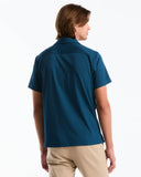 Camisa de manga corta con tejido dobby texturizado