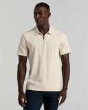Polo de manga corta con cierre 1/4 y textura Drop Needle