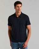 Polo de manga corta con cierre 1/4 y textura Drop Needle