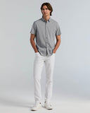 Camisa Slim Fit de manga corta con tejido elástico