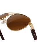 Lentes de Sol Estilo Aviador Dorado