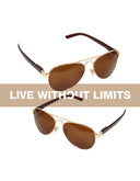 Lentes de Sol Estilo Aviador Dorado