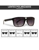 Lentes de Sol Rectangulares Negro