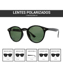 Lentes de Sol Redondos Negro